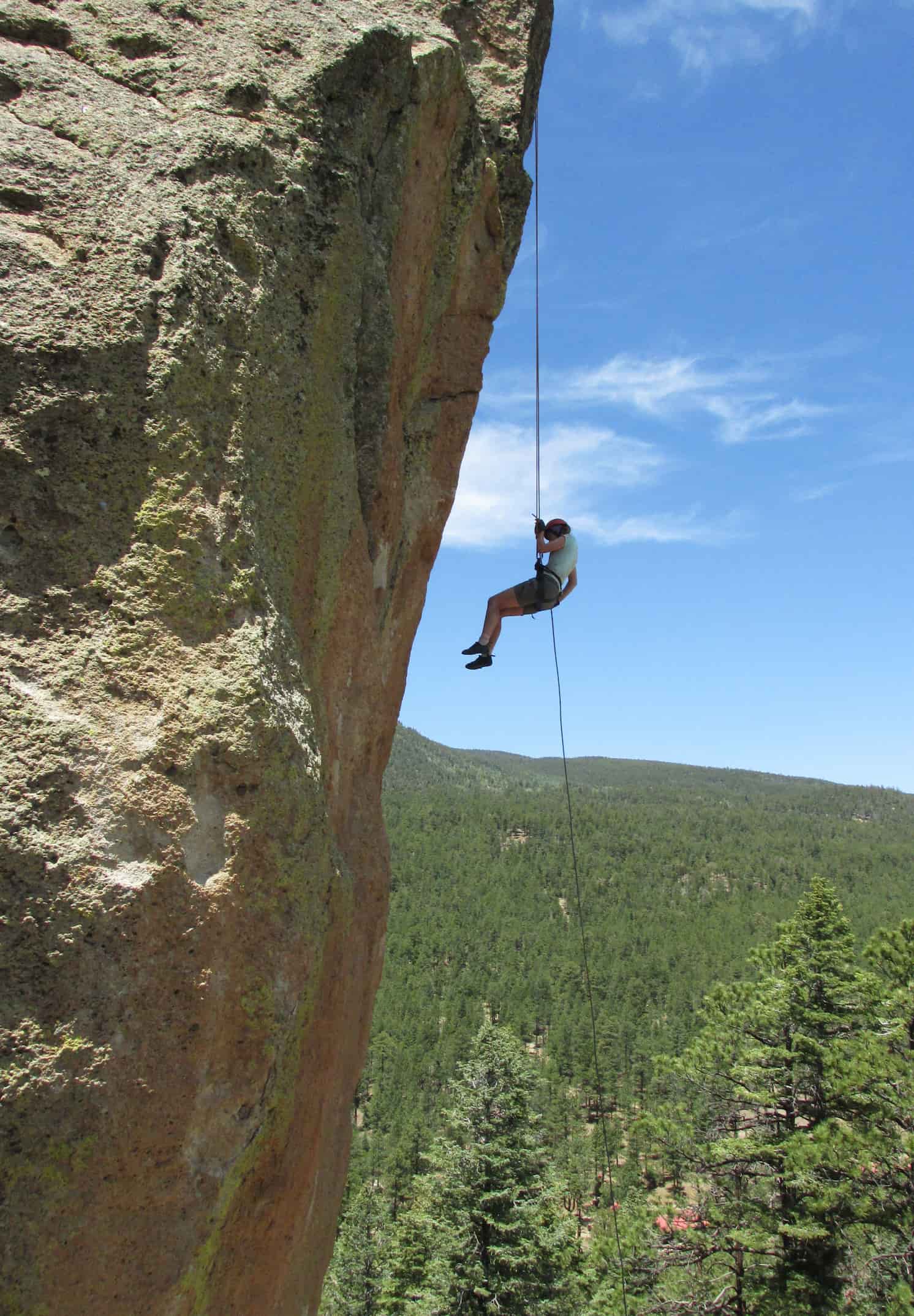 Scout rappelling at Philmont